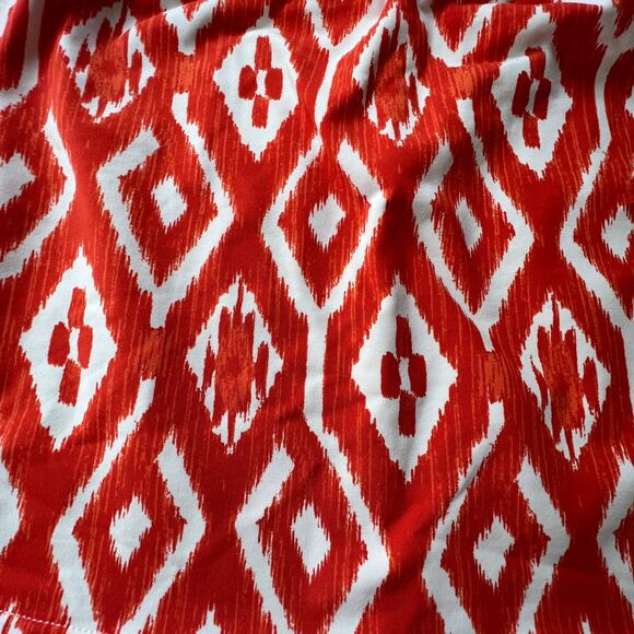 Land’s End Soft Cup Halter Tankini Orange White Diamond Print 12 - Picture 3 of 4